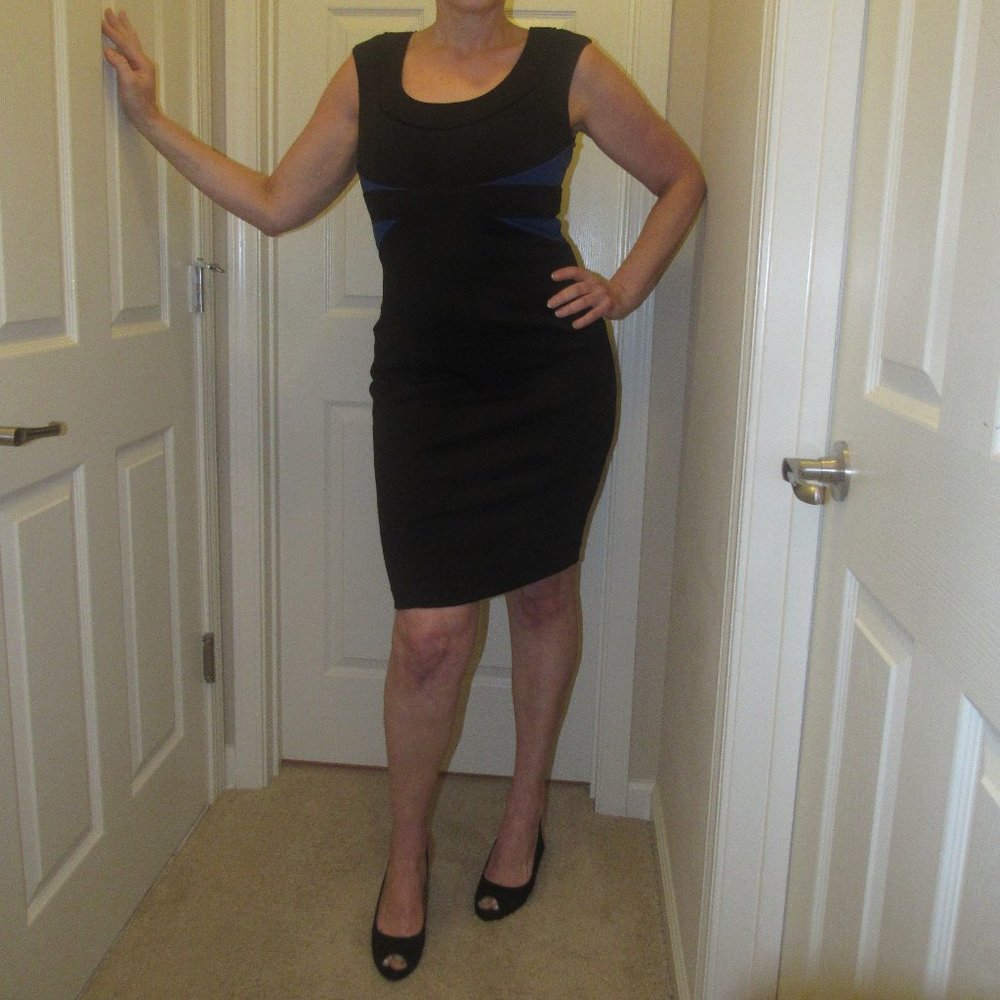 MAGGIE LONDON- Black Bodycon Bandage Dress ~ Size 10